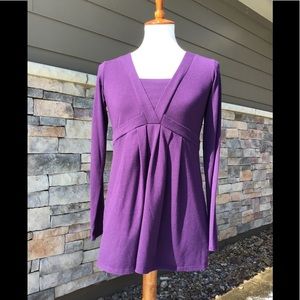 Maternity top aubergine knit size S, long sleeves